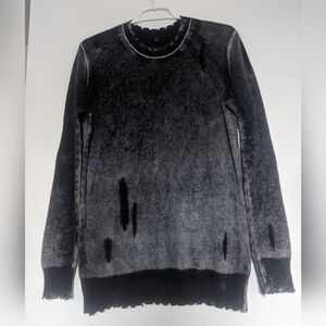 R13 Women Black and Gray CASHMERE Sweater